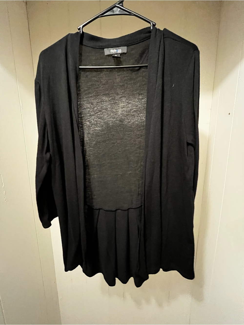 Style & Co. Black Open-Front Women's Cardigan